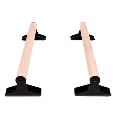 Holz-Parallettes mit ergonomischem Holzgriff – niedrig | Pullup & Dip®