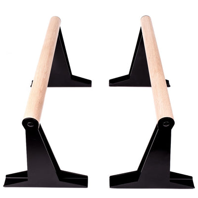 Holz-Parallettes mit ergonomischem Holzgriff – mittel | Pullup & Dip®