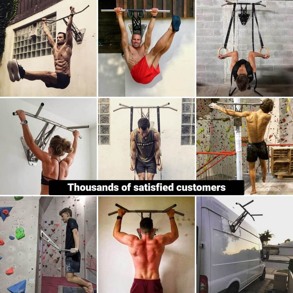 Barre de traction et de dips - Montage mural intérieur et extérieur | Pullup & Dip®