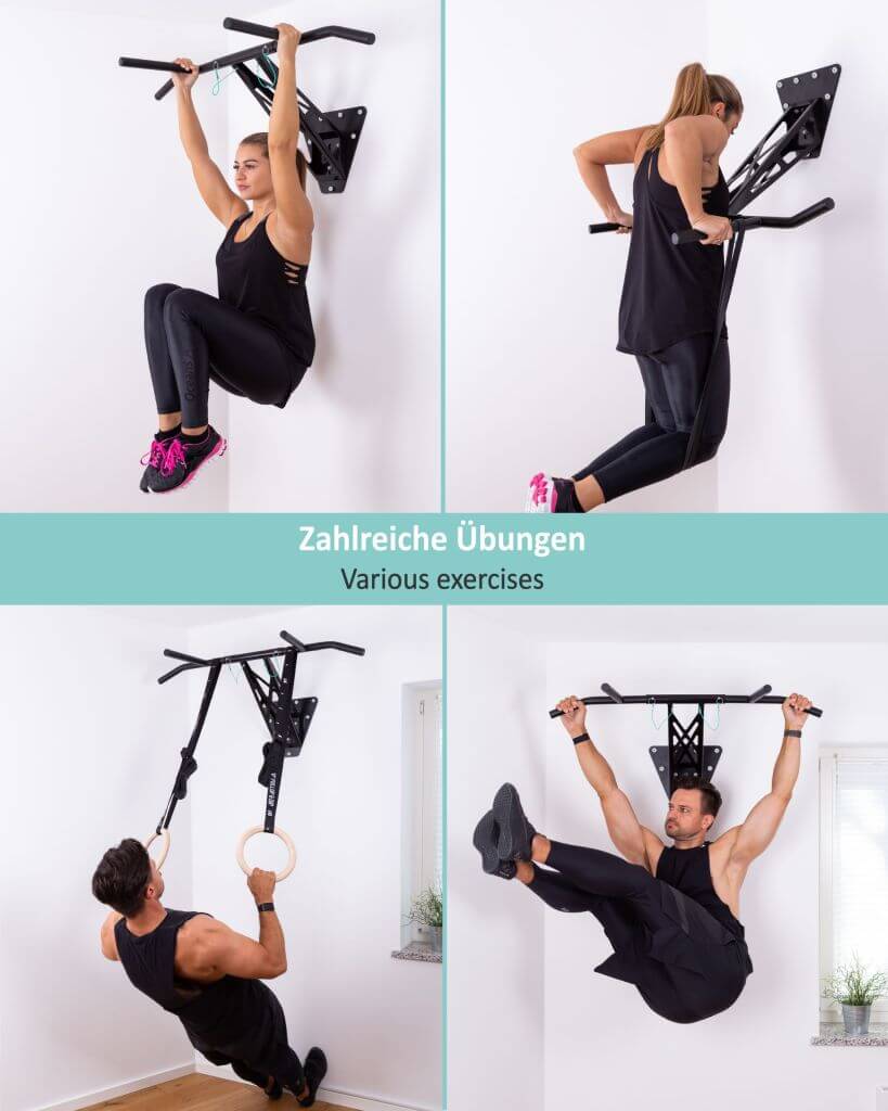 Barre de traction et de dips - Montage mural intérieur et extérieur | Pullup & Dip®