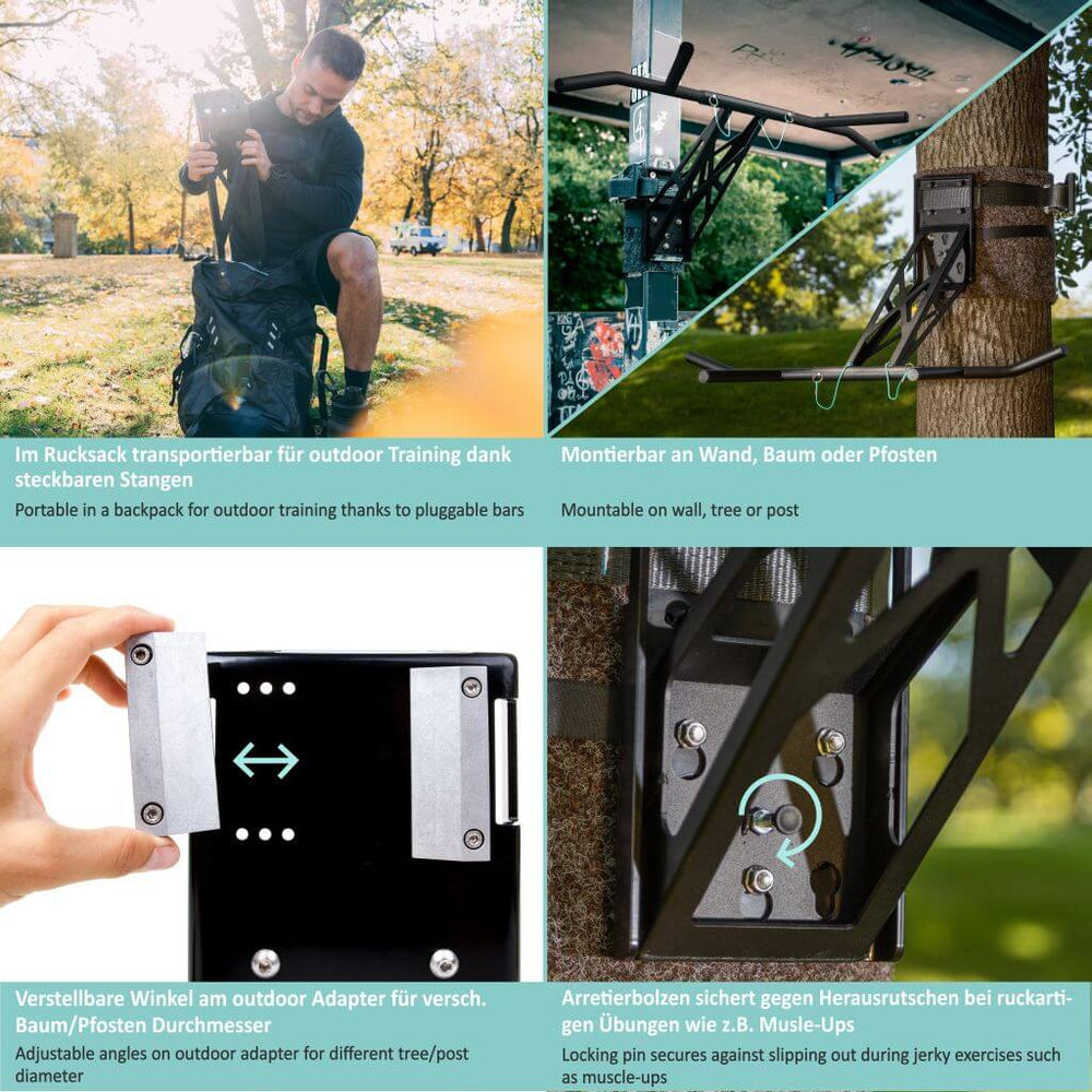 Portable Pull-Up and Dip Bar - Boom Mount | Pullup & Dip®