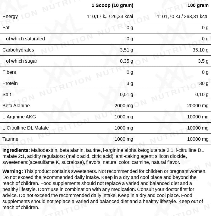 Blast! Pre-Workout Caffeine Free 300g | XXL Nutrition®