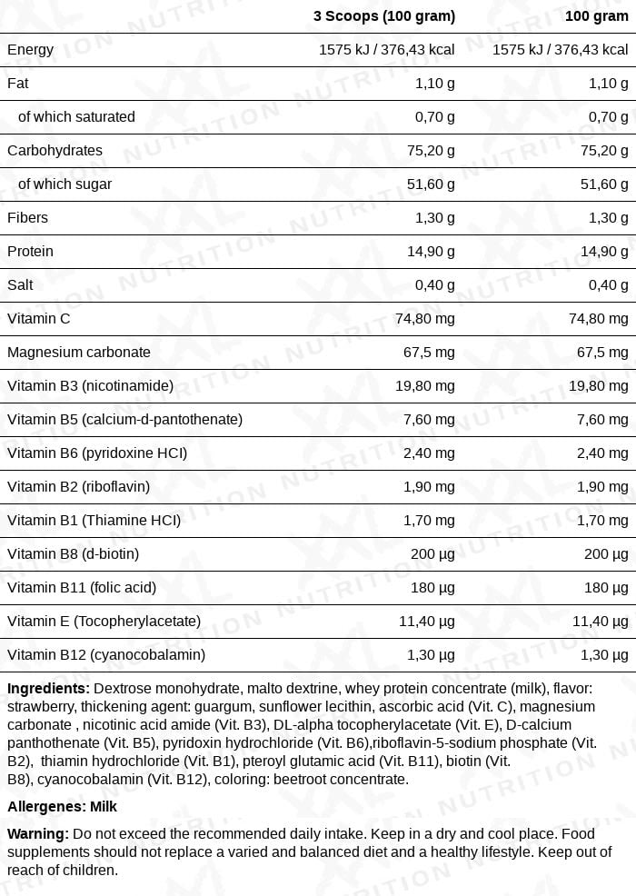 Weight Gainer 2500GR | XXL Nutrition®