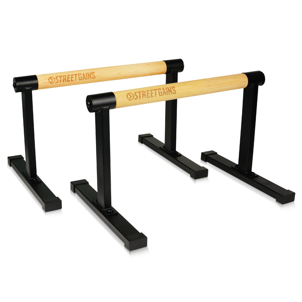 Parallettes en bois - Moyennes | StreetGains®