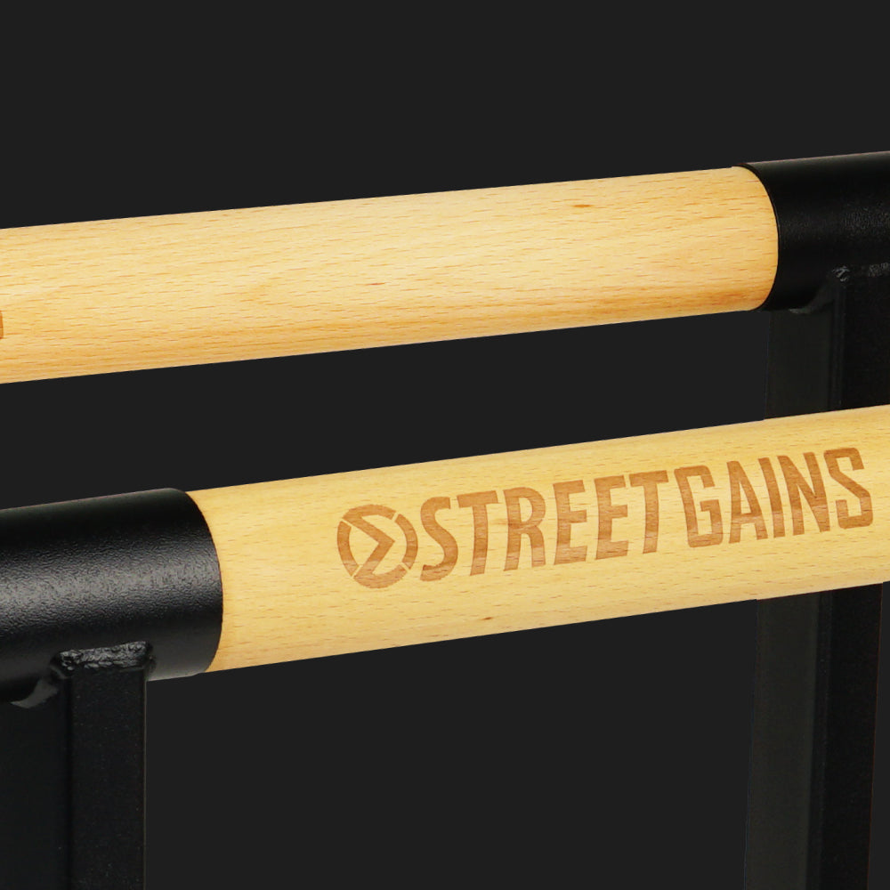 Parallettes en bois - Moyennes | StreetGains®