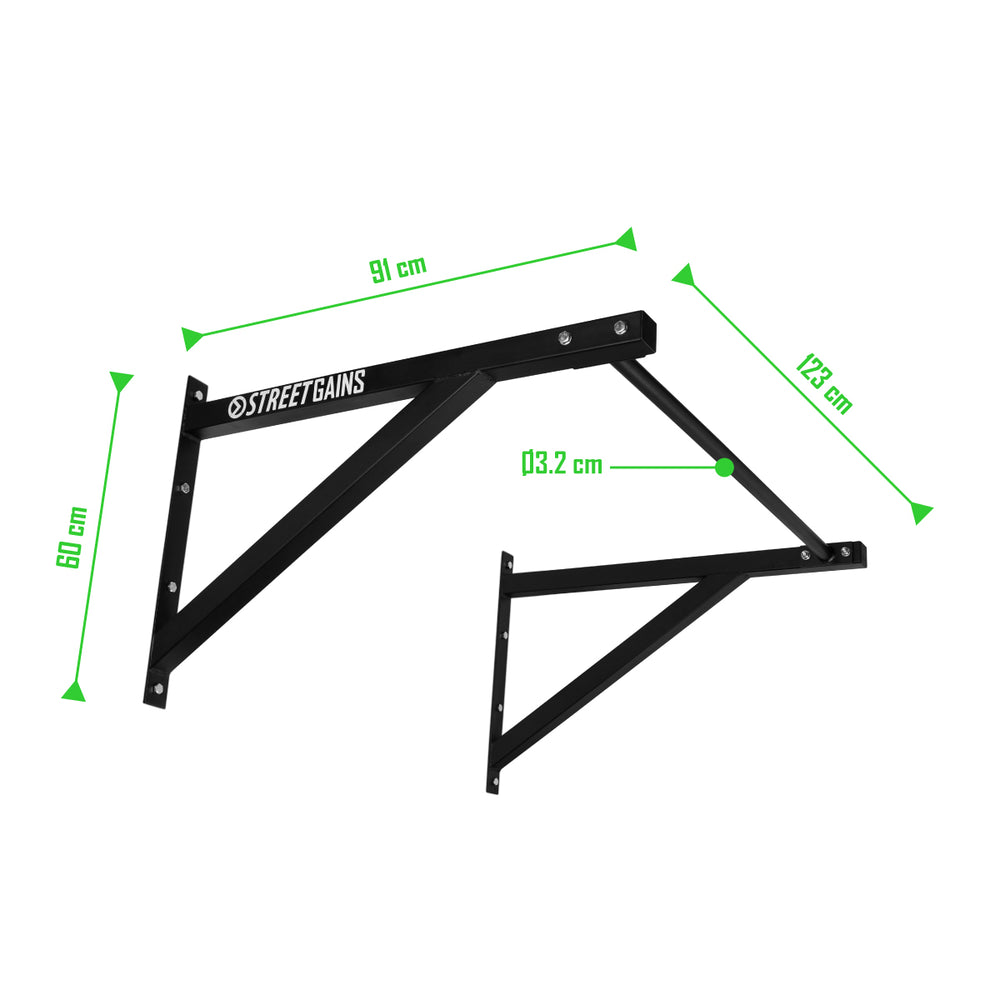 Klimmzugstange Straight Grip Pull Up Bar System Schwarz | StreetGains®