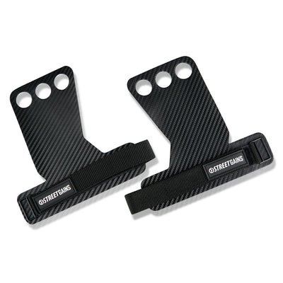 Maniques StreetGains® en fibre de carbone taille L – Protège-mains pour callisthénie, crossfit et fitness – Coussinets réglables pour un maintien et une protection optimaux