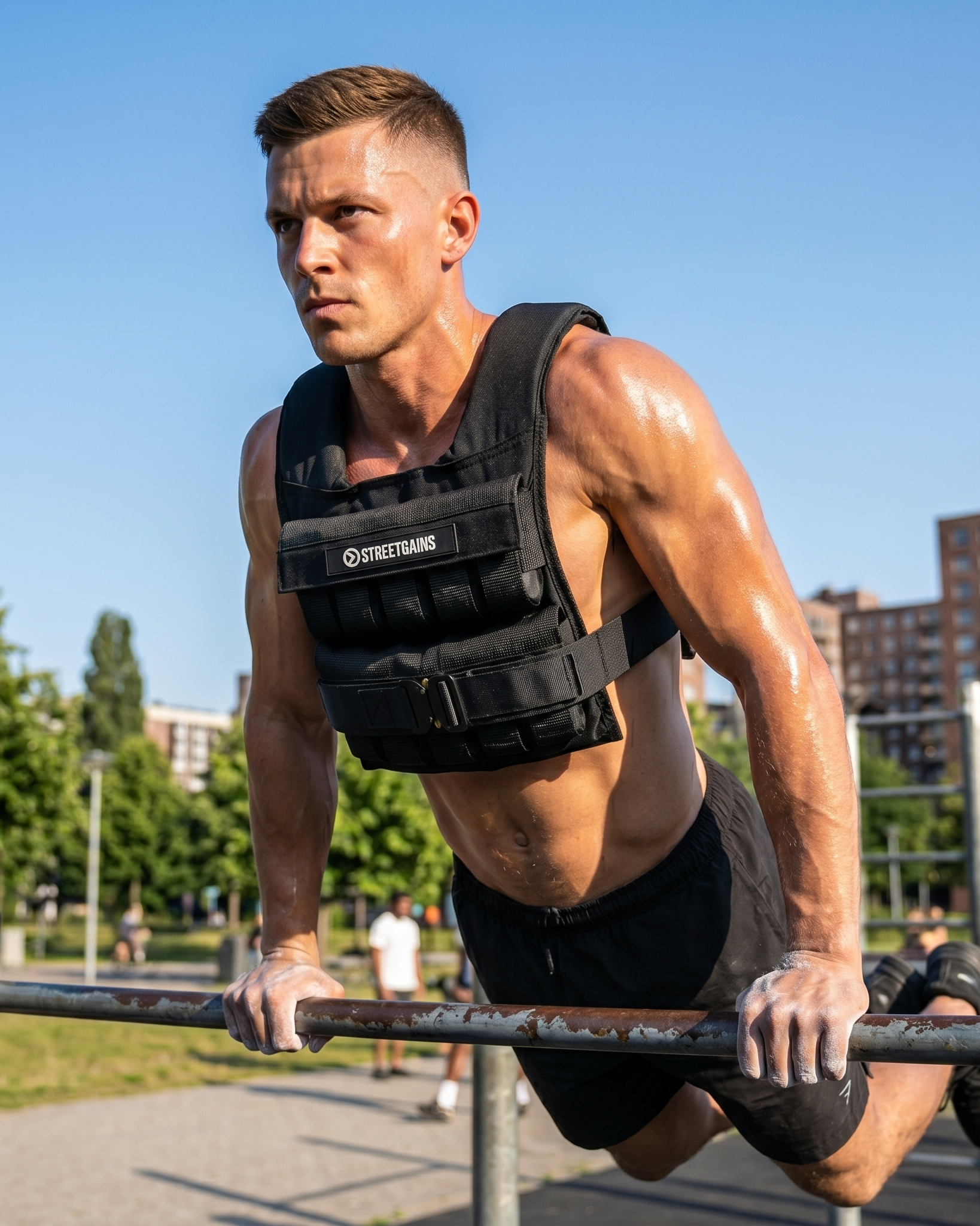 Gewichtsweste 20 kg Schwarz – inklusive Gewichte | StreetGains®