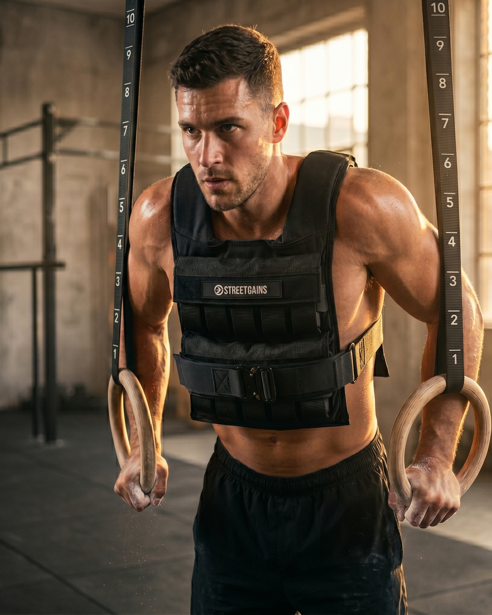 Gewichtsweste 20 kg Schwarz – inklusive Gewichte | StreetGains®